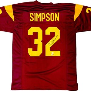 OJ Simpson Autographed USC #32 Jersey- Spencer LOA certified